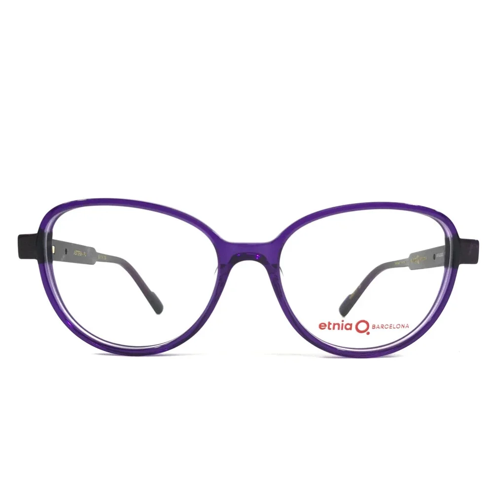 Etnia Barcelona Eyeglasses Frames ASTERIA PU Purple Marble Cat Eye 52-16-138
